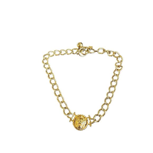 ANNE KLEIN Lion Gold Tone Collar Necklace Exquisite!!